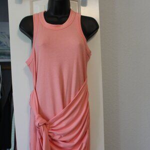 Casual Beach Dress Sleeveless Ruched Tie Tank Bodycon Wrap Mini Dresses
